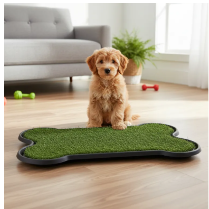 Sanitario Canino Pet Potty Tamaño Grande Con Grama Sintética Reforzada 68 X 40 Cm Aseo
