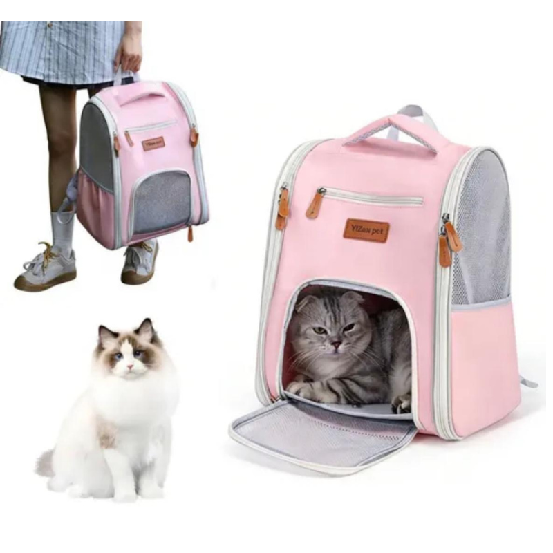 Bolso Morral Transportador Para Mascotas 40x32x26 Cm