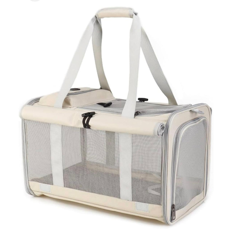 Bolso Transportador Guacal Para Mascotas Laterales En Malla