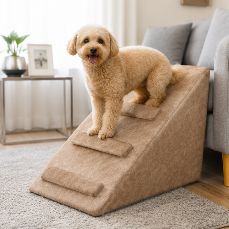 Rampa Para Mascotas En Madera 45 Cm De Alto