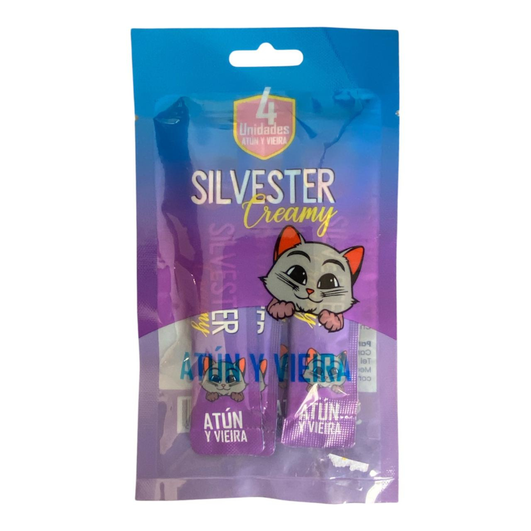 Snack Para Gatos Silvester Creamy  X 4 Unidades