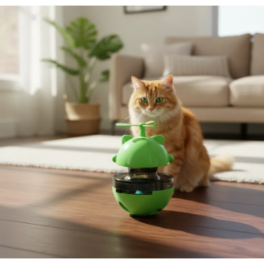 Juguete Para Gato Interactivo Porta Premio Con Pelota Y Hélice