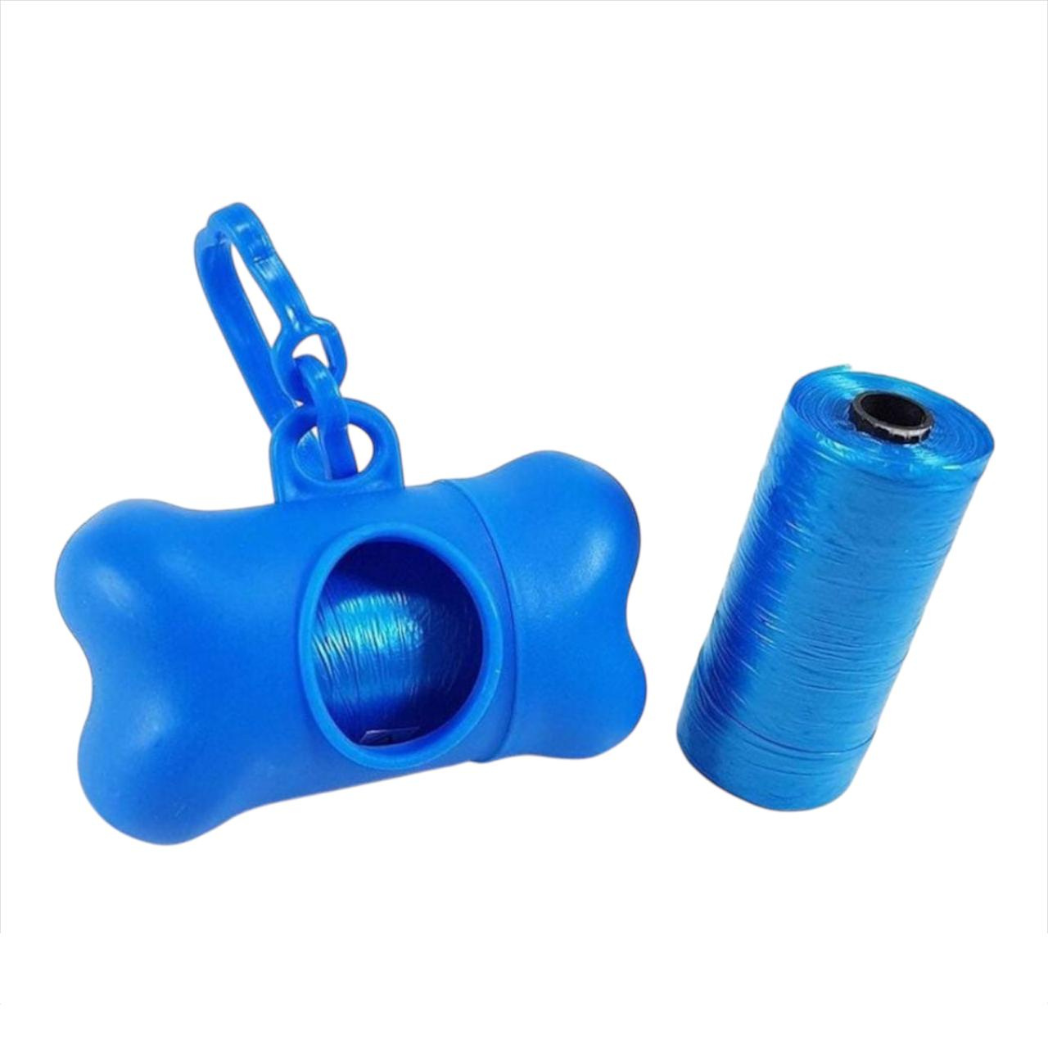 Hueso Porta Bolsas Para Mascotas Con Dos Rollos De Bolsas Aseo