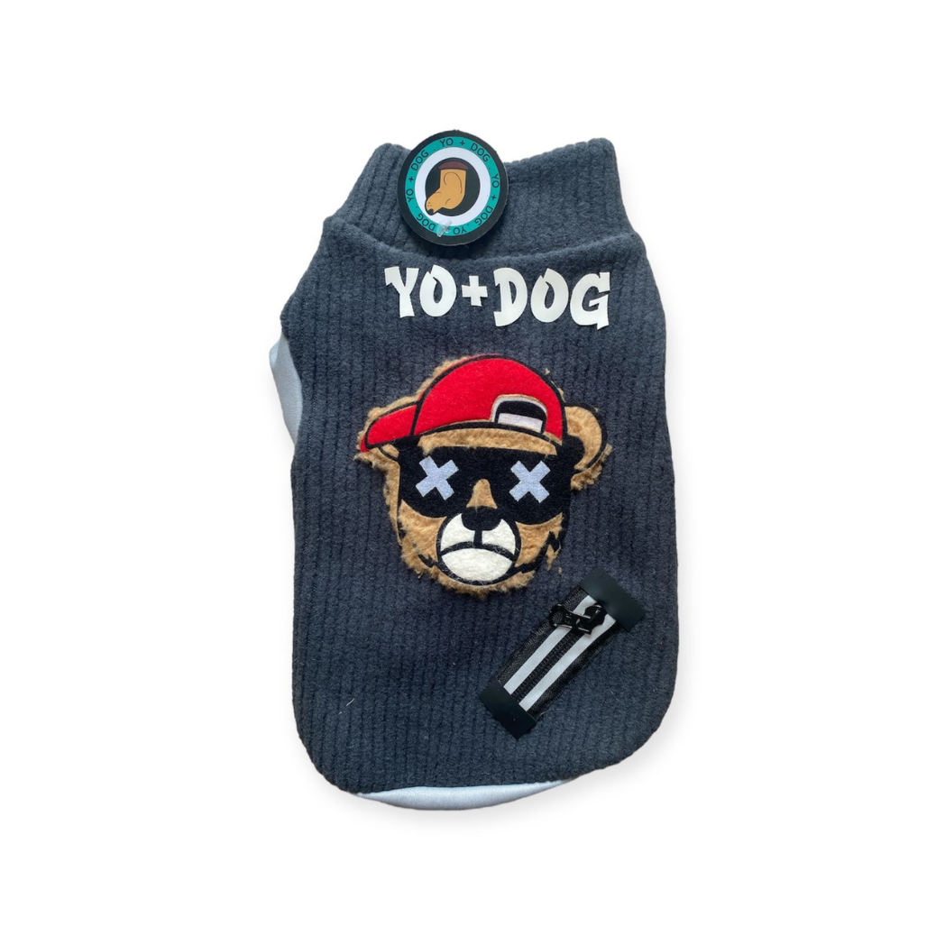 Buzo Para Perro Con Estampado Oso Y Accesorio Cierre Ropa