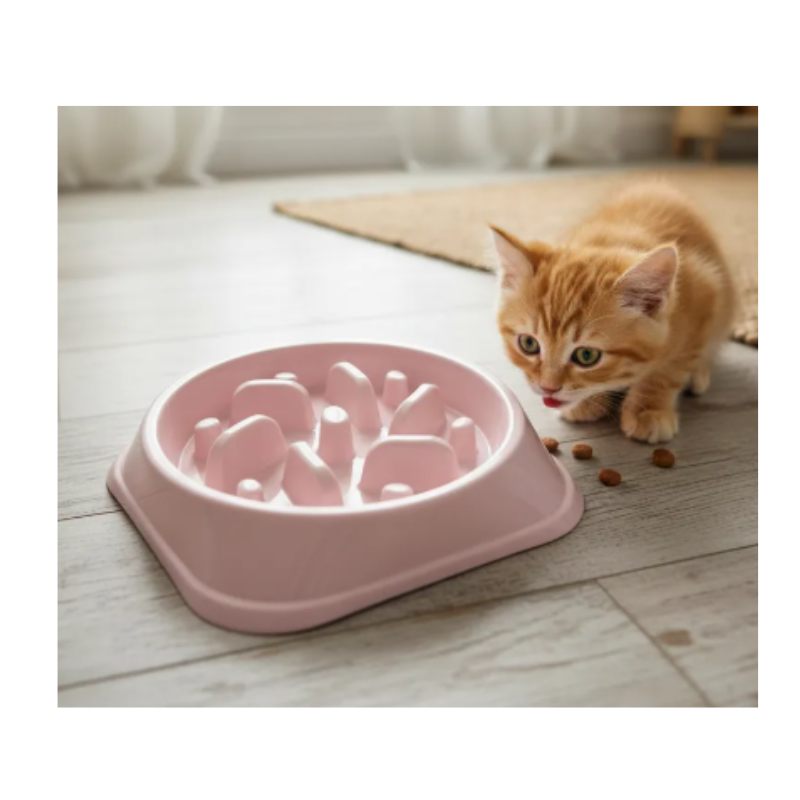 Comedero Lento Antireflujo Para Mascotas 17 Cm Diámetro