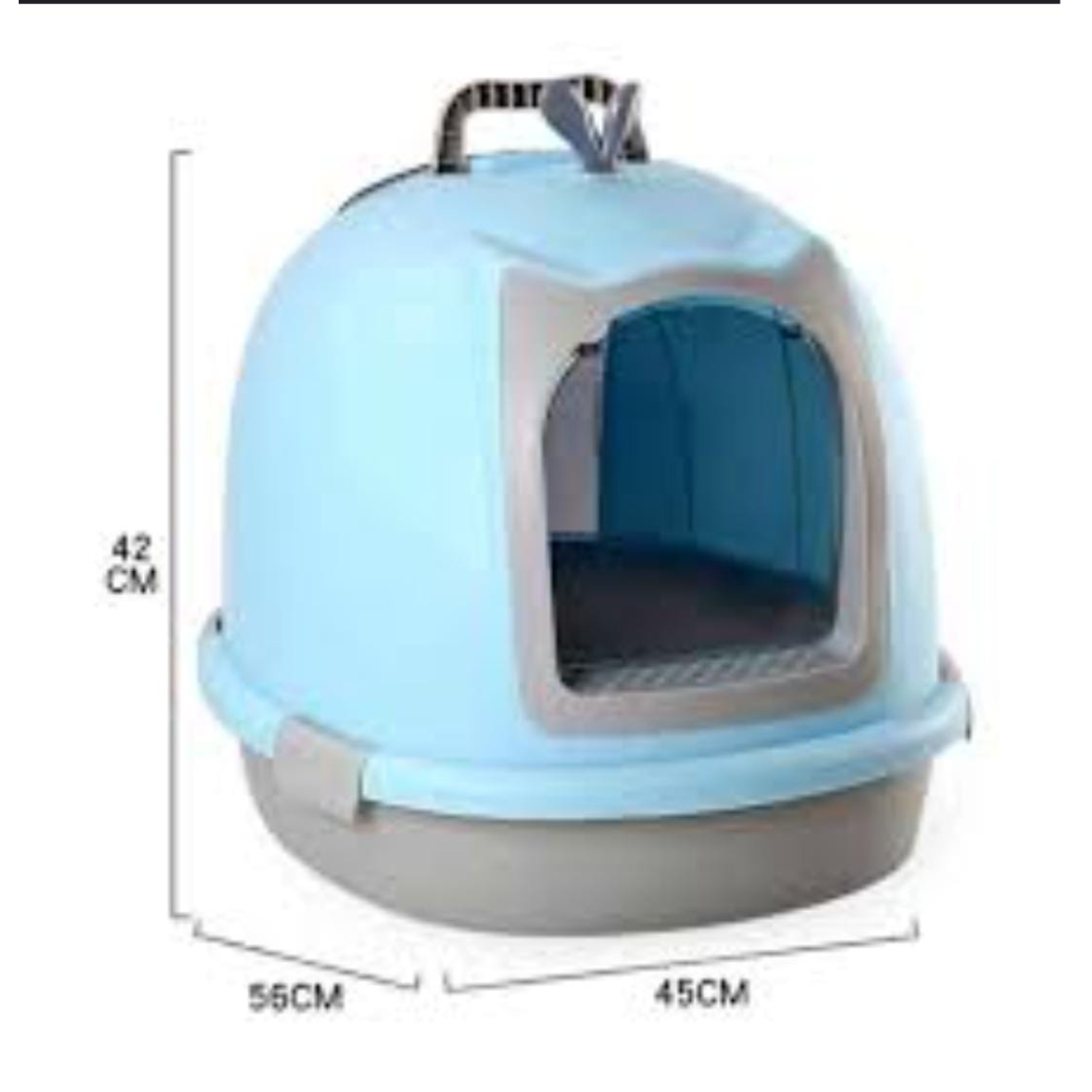 Arenero Grande Cubierto Para Gatos Con Pala 56 X 42 X 45 Cm