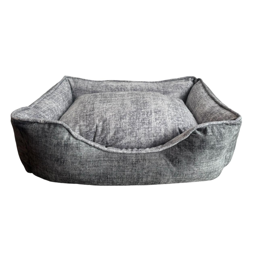 Cama Imperial Doble Faz Para Mascotas Gris-Gris Anti Fluido Y Anti Rasguño