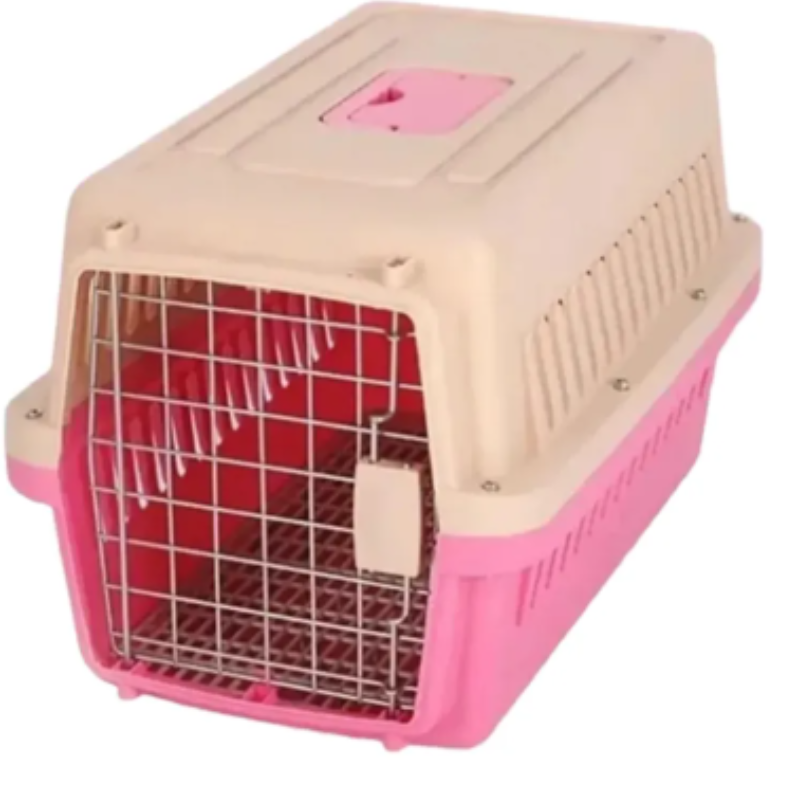 Guacal Mediano Para Mascotas Con Puerta De Reja 58x37x37 Cm Transportador