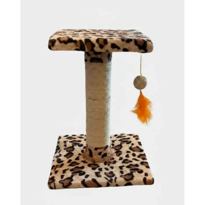 Rascador De Mesa Para Gatos Con Poste De Sisal Y Juguete Colgante 47x35x35