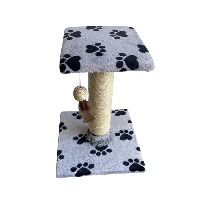 Rascador De Mesa Para Gatos Con Poste De Sisal Y Juguete Colgante 47x35x35