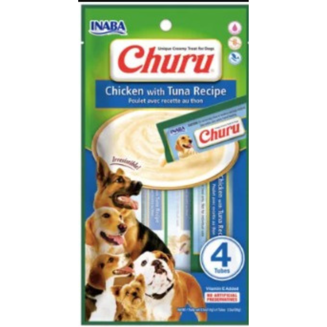 Snack Churu Perros Sabor Pollo Con Atún (chicken With Tuna Recipe) X 4 Unidades