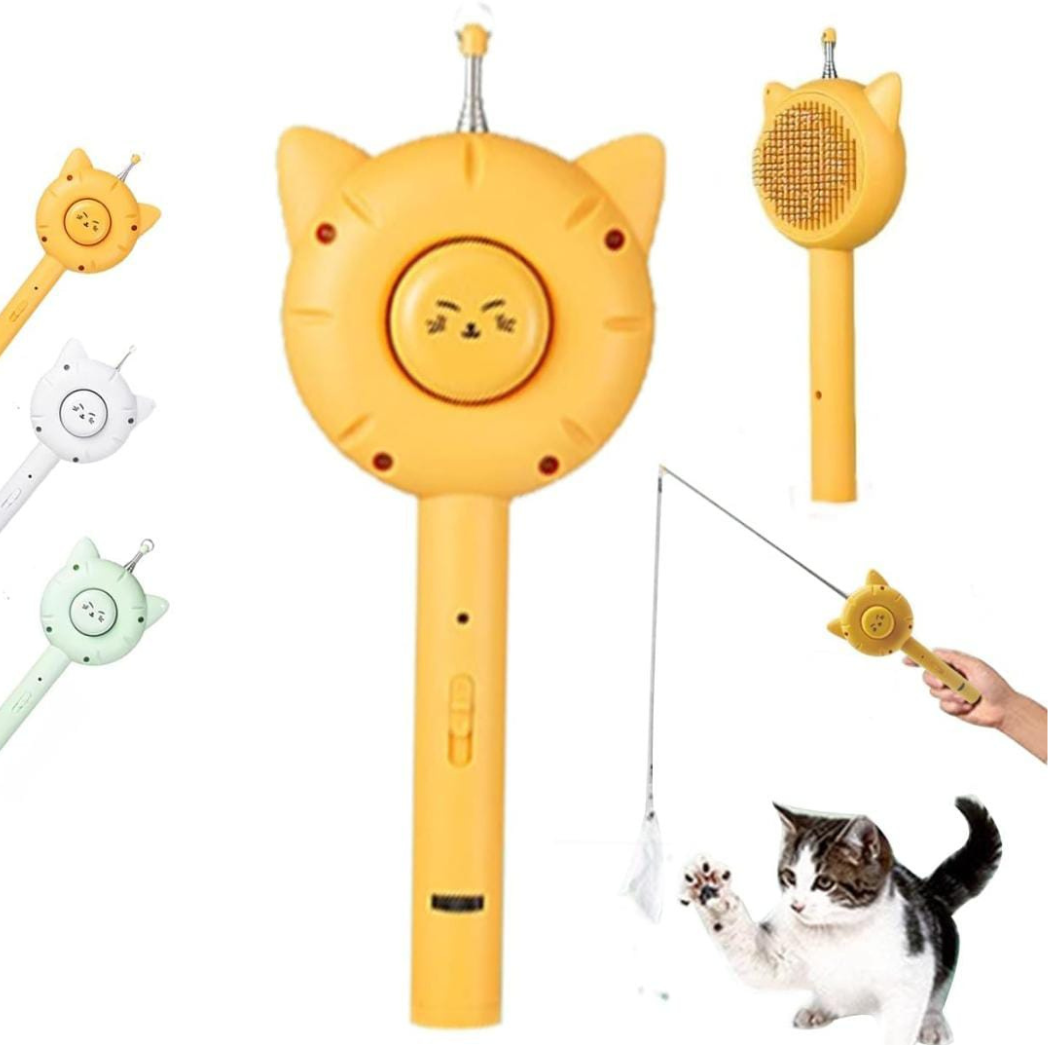 Cepillo Multifuncional Para Mascotas Con Cerdas En Acero Inoxidable