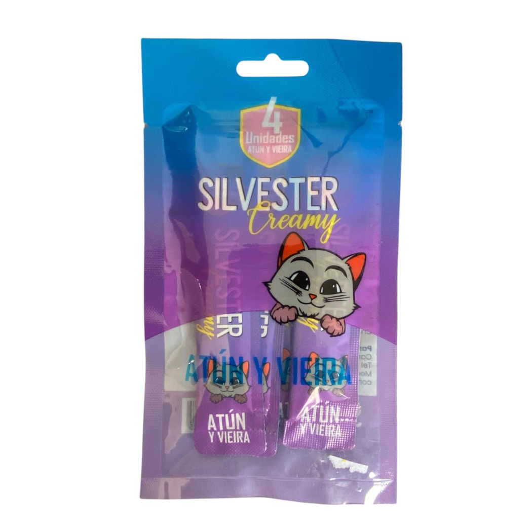 Snack Para Gatos Silvester Creamy  X 4 Unidades
