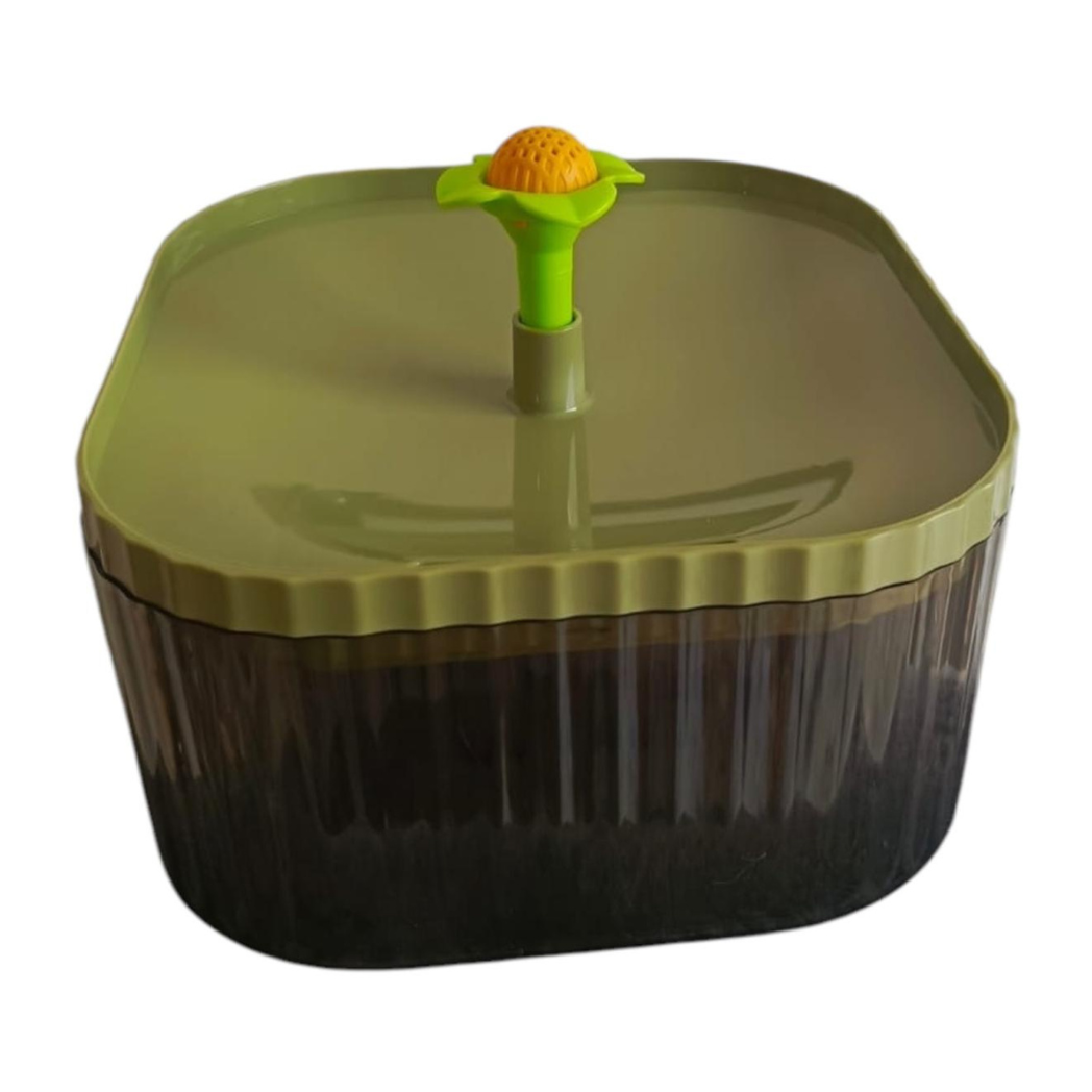 Fuente de Agua para Gatos y Perros Con Flor Cuadrada 3 Litros