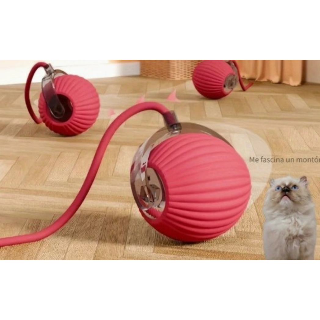 Juguete para Gato Pelota Interactiva Giratoria Inteligente  Recargable Con Luz