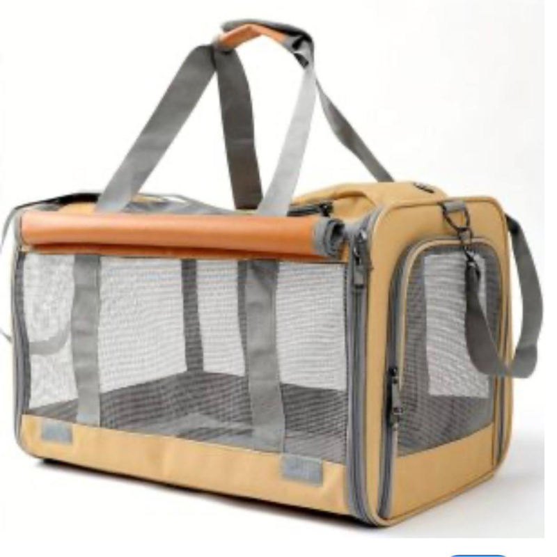 Bolso Transportador Guacal Para Mascotas Laterales En Malla