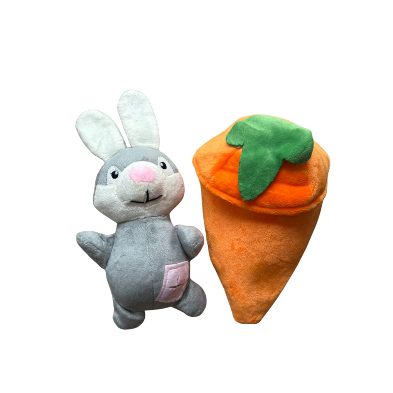 Juguete para Perro   Peluche Interactivo Conejo En Zanahoria Con Sonido – 23 Cm