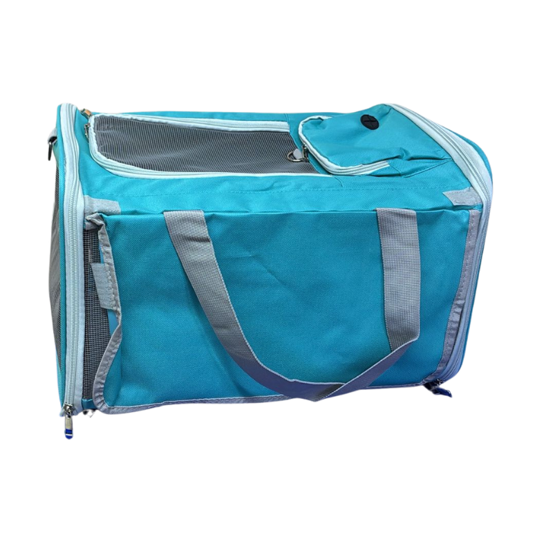 Bolso Transportador Guacal Para Mascotas Laterales En Malla