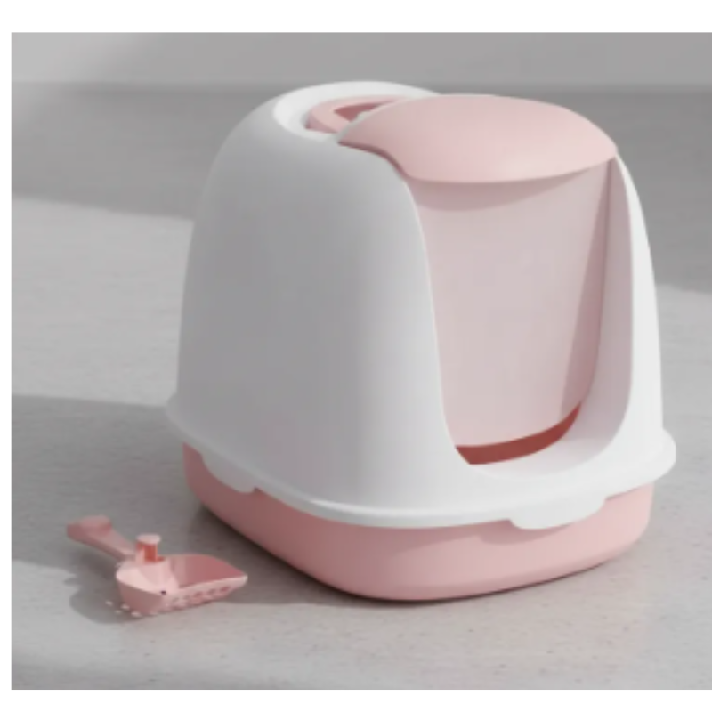 Arenero Cubierto Para Gatos Con Puerta Abatible Y Pala