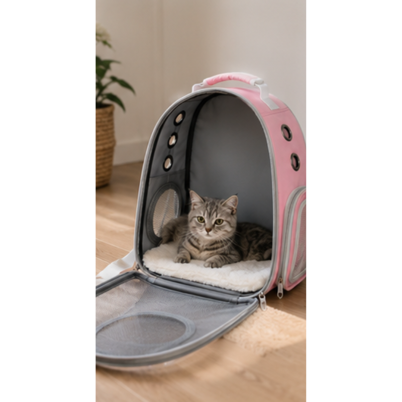 Morral Transportador Para Mascotas Astro Pet Con Burbuja Y Rejilla Intercambiables