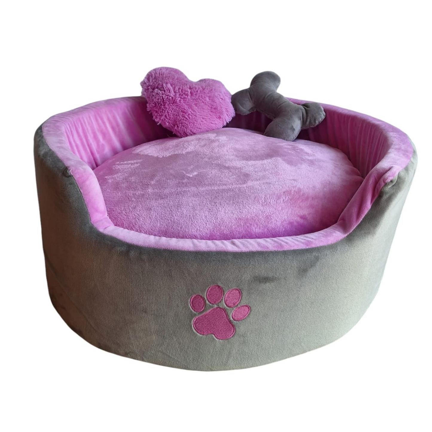 Cama Luxury Para Mascota Gris y Lila