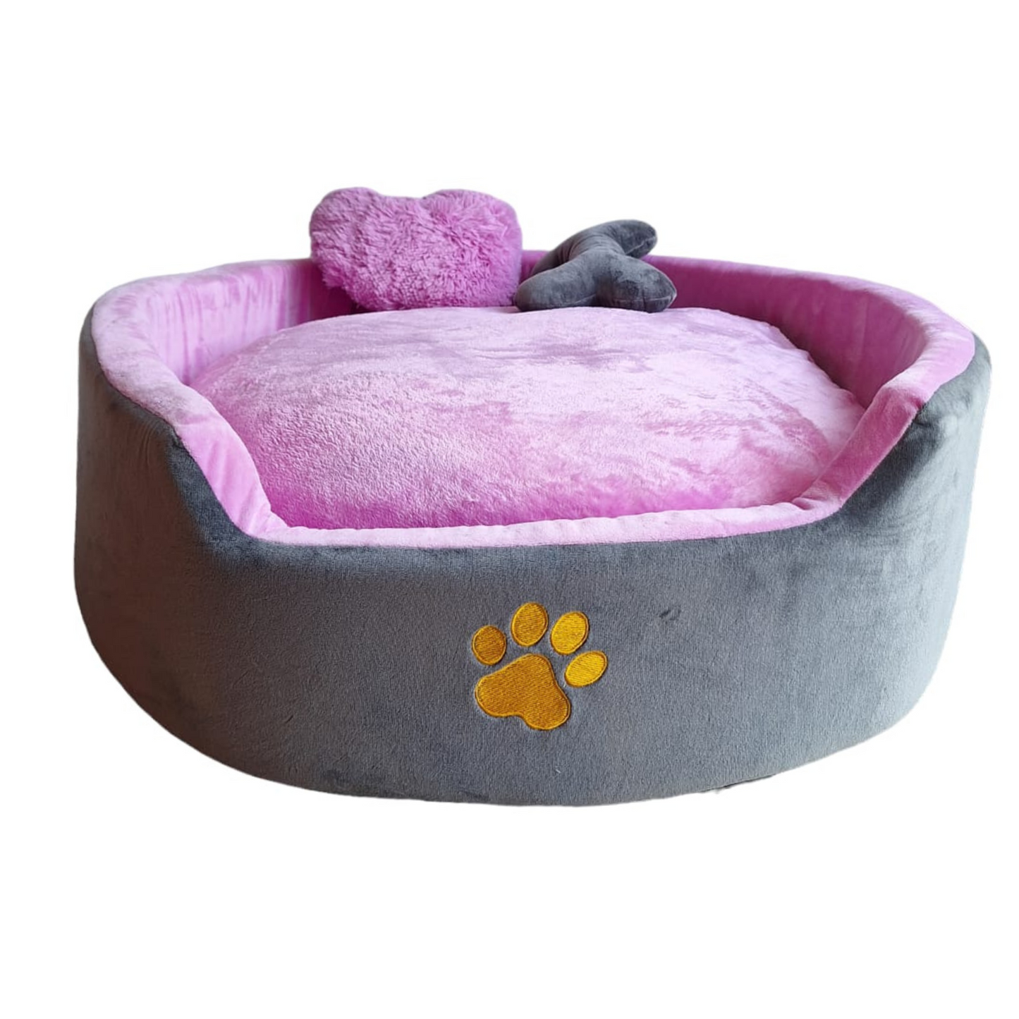 Cama Luxury Para Mascota Gris y Lila