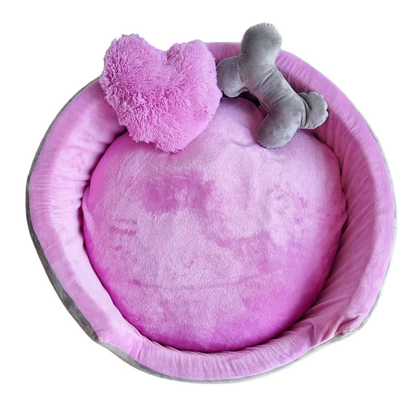 Cama Luxury Para Mascota Gris y Lila