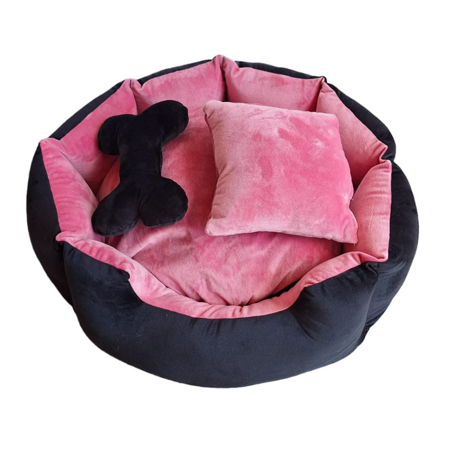 Cama Premium Color Negro con Palo de Rosa