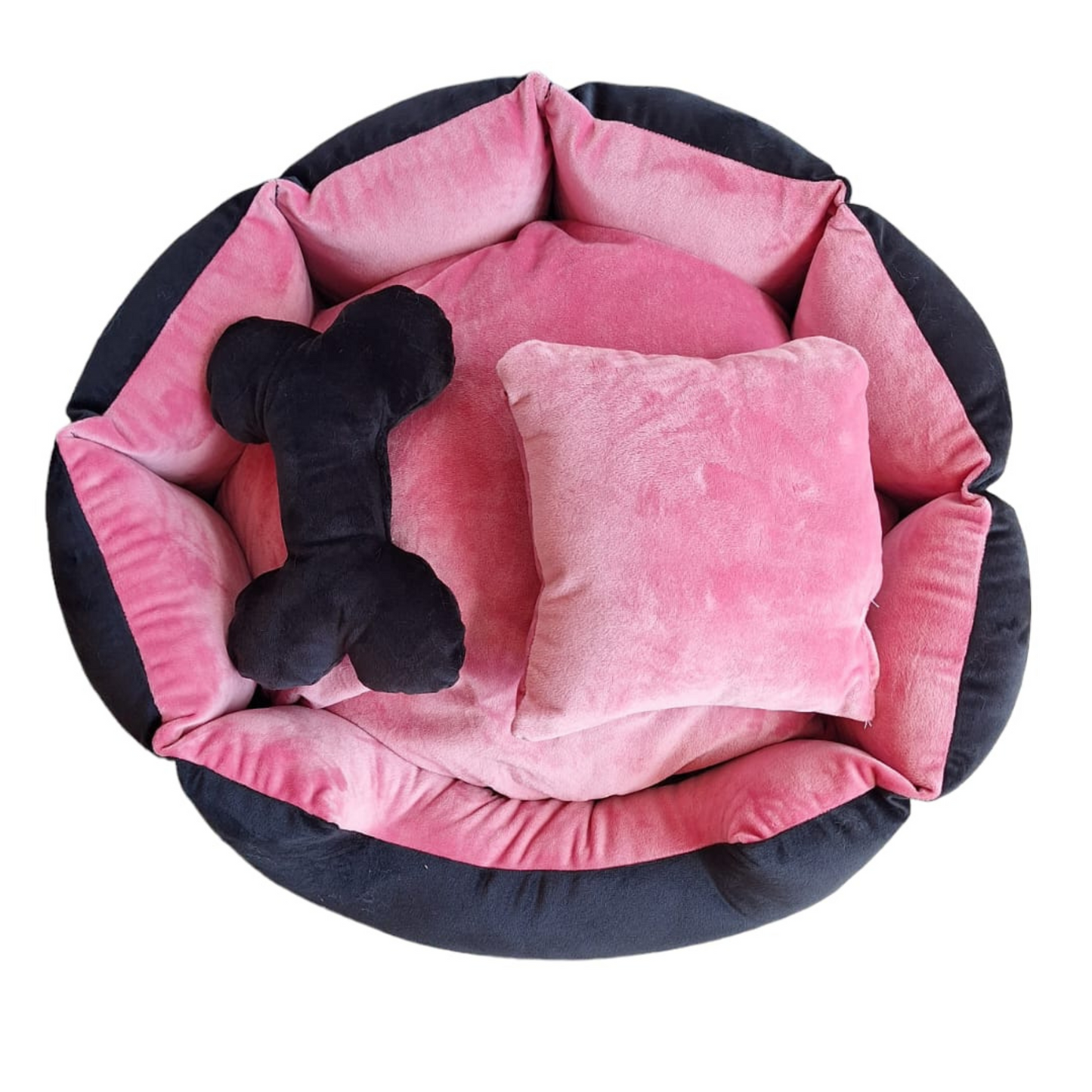 Cama Premium Color Negro con Palo de Rosa