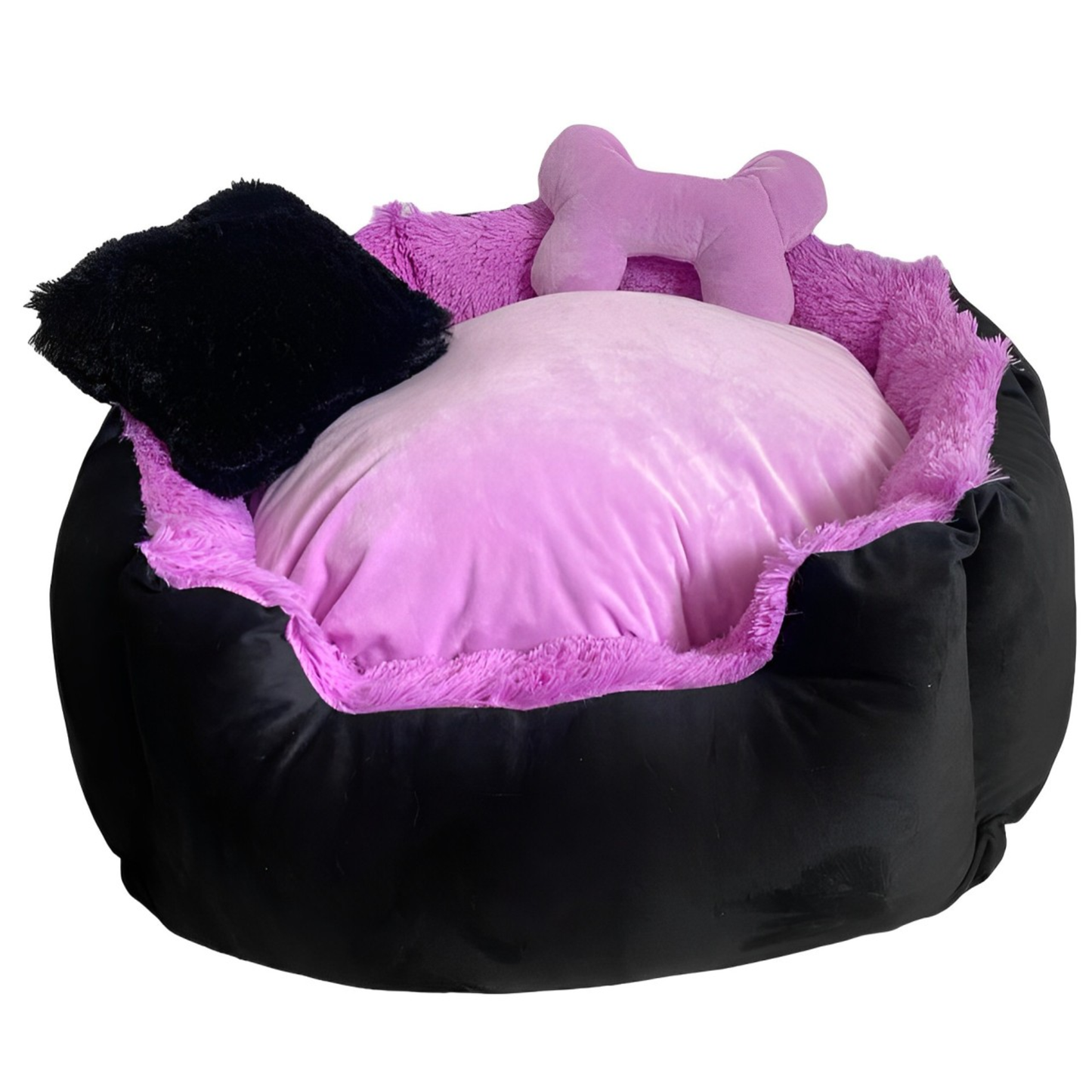 Cama Premium Color Negro y Lila