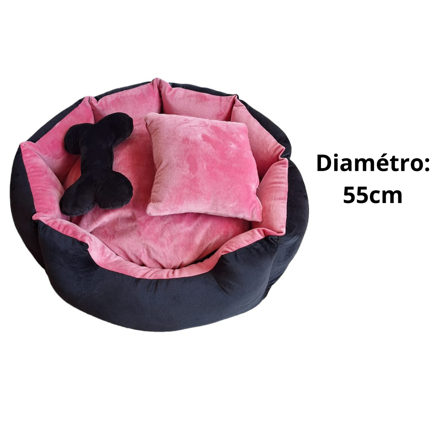 Cama Premium Color Negro con Palo de Rosa