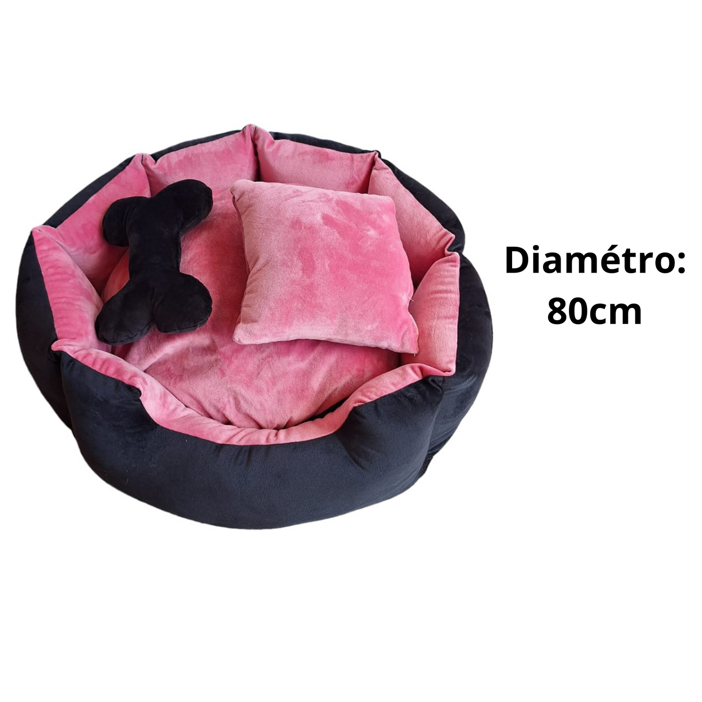 Cama Premium Color Negro con Palo de Rosa