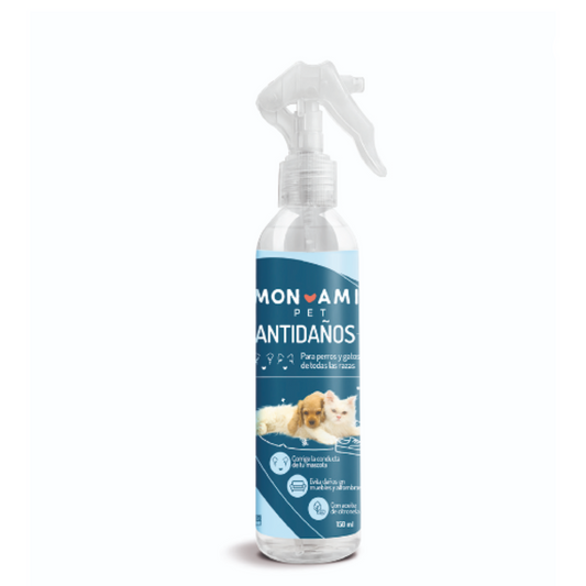 Spray Andi Daños para Mascotas Perros y Gatos Mom Ami 150 ml Aseo