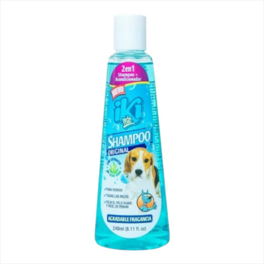 Shampoo Para Perros 2 En 1 Iki Pets 240 Ml Aseo