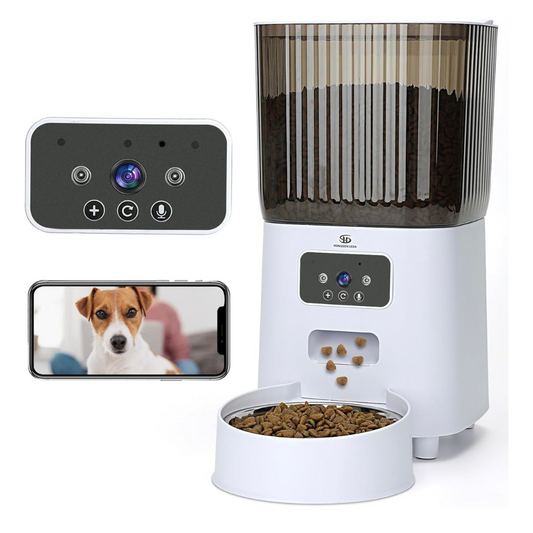 Dispensador Automático De Concentrado Para Mascotas Hongson Leda Con Cámara Y Grabación Voz