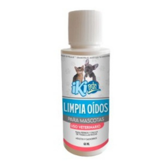 Limpia Oídos Para Mascotas Iki Pets X60ml Aseo
