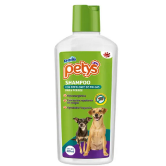 Shampoo para Perros Con Repelente De Pulgas Petys 235 Ml Aseo