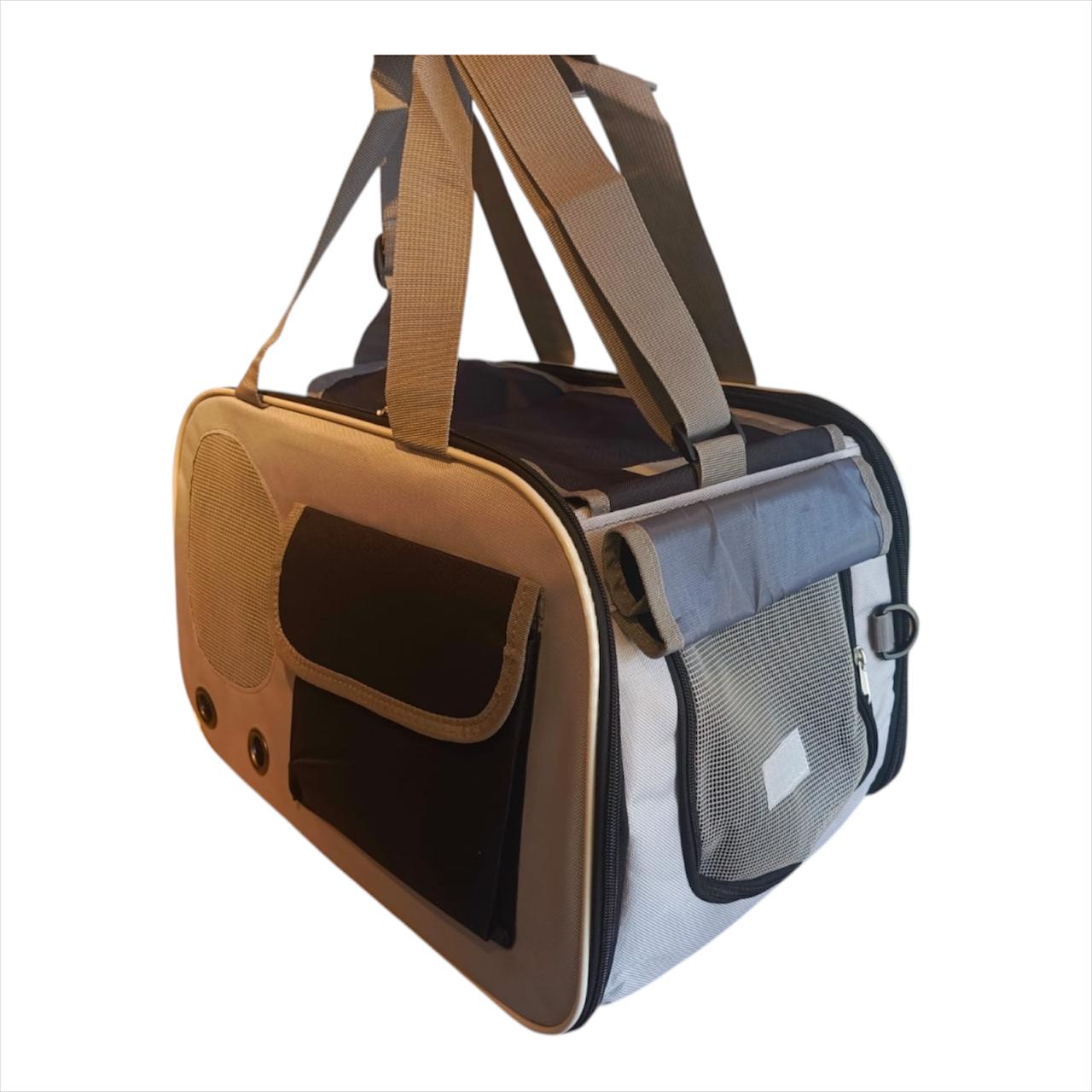 Bolso Guacal Transportador Mediano Para Mascotas 28x44x27 cm