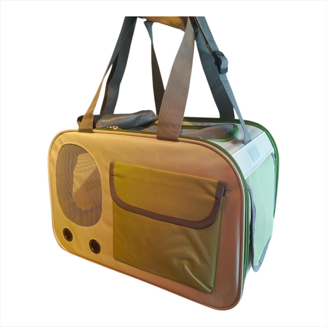 Bolso Guacal Transportador Mediano Para Mascotas 28x44x27 cm