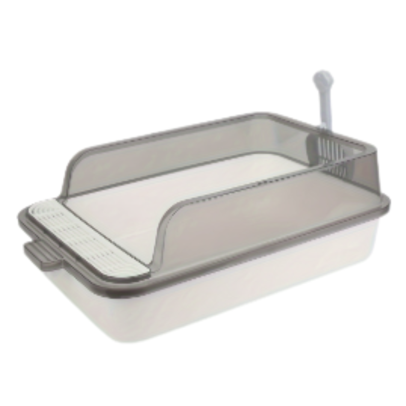 Arenero Grande Para Gato Con Dispensador De Bolsas Y Pala 34x10x52 Cm