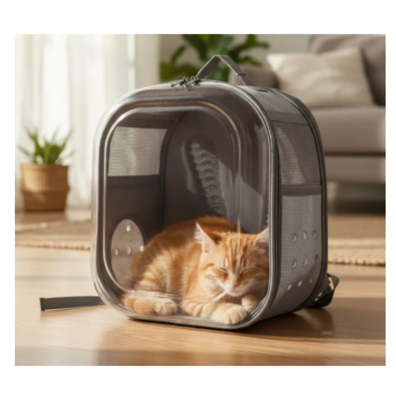 Bolso Morral Transportador Transparente para Mascotas